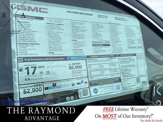 2026 GMC Yukon 4WD 4dr Elevation