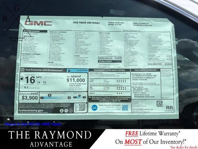 2026 GMC Yukon 4WD 4dr Denali